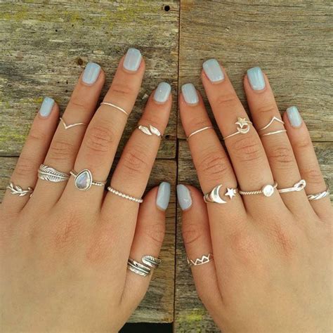 simple silver band rings